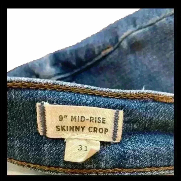 Madewell Womens Medium Wash 9" Mid Rise Skinny Crop Button Fly Jeans Size 31 - Picture 4 of 5